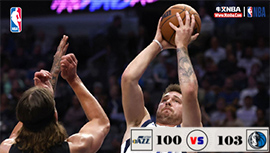 NBA简报: 东契奇33+11 独行侠103-100力克爵士 克拉克森22+8