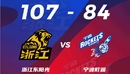 CBA简报:广厦107-84击败宁波 威尔哲28+10 托多罗维奇29分