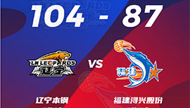 CBA简报:辽宁104-87大胜福建 郭艾伦26+10 张镇麟20+7