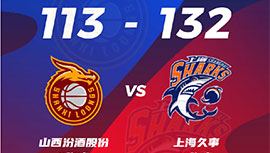 CBA简报:上海132-113大胜山西 王哲林21+8 张宁23+11