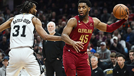 NBA简报:骑士117-109击退马刺 米切尔41+5 凯尔登25分