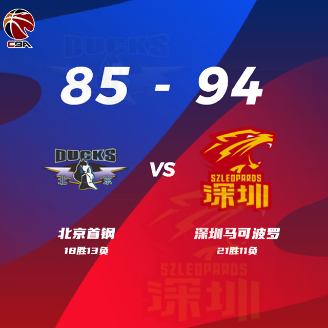 CBA简报:深圳94-85轻取北京 沈梓捷20分 范子铭24+9