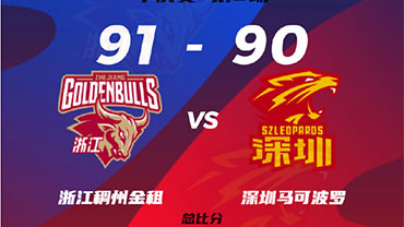 CBA简报:浙江91-90击败深圳进总决赛！程帅澎26+9 萨林杰22+13