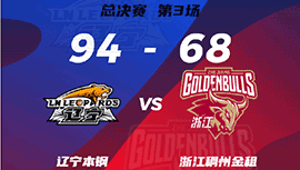 CBA简报:辽宁94-68轻取浙江获冠军点 弗格28+6 赵继伟13+11