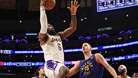 NBA简报:掘金119-108再胜湖人 穆雷37+7+6 詹姆斯23+7+12