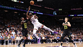 NBA简报:太阳126-104轻取爵士 杜兰特26+7 戈登21分 比尔布克缺阵