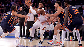 NBA简报:骑士95-89复仇尼克斯 米切尔30+6 布伦森24分