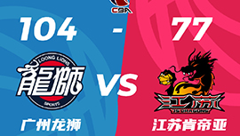 CBA简报:广州104-77战胜江苏 崔永熙23+6 祝铭震14+7