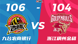 CBA简报:吉林106-104击败浙江 皮特森32+10+7 琼斯23+7+7