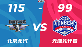 CBA简报；北京115-99轻取天津 范子铭22+10 方硕16+12