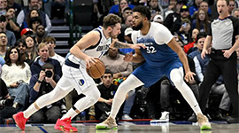 NBA简报:独行侠115-108力克森林狼 东欧合砍69分 爱德华兹34+10