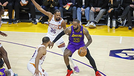 NBA简报:太阳127-109战胜湖人 比尔太阳生涯新高37分 詹眉合计23分