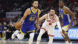 NBA简报:勇士140-131终结公牛 水花合计13记三分砍57分 德罗赞39+6