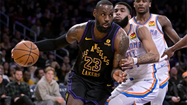 NBA简报:湖人112-105击退雷霆 浓眉哥27+15+5 詹姆斯25+7+6 亚历山大24+6