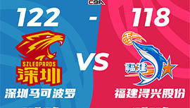 CBA简报:深圳122-118力克福建 顾全35+9 沈梓捷19+7 邹阳18+6