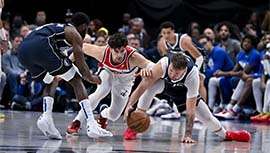 NBA简报:独行侠112-104逆转奇才 东契奇三双 欧文26+7 库兹马23+8