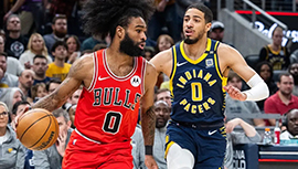 NBA简报:公牛132-129险胜步行者 德罗赞46+9 卡鲁索23+7+7 特纳27+6