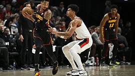 NBA简报:开拓者106-102逆转老鹰 艾顿赛季新高33分 A-西蒙斯36+7+8 D-穆雷40分