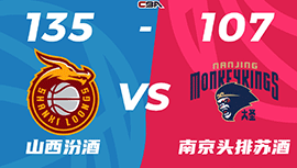 CBA简报:山西135-107大胜同曦 葛昭宝29+10 原帅29分 林葳23分