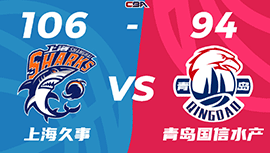 CBA简报:上海106-94击退青岛 刘铮19+6 李弘权17+13 鲍威尔39+10+6