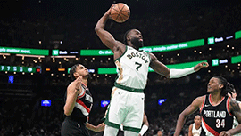 NBA简报:凯尔特人124-107大胜开拓者 布朗26分 塔图姆缺战 艾顿22+14