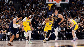 NBA简报:掘金108-106横扫湖人 穆雷骑马射箭再演绝杀 詹姆斯准三双