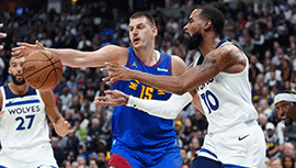 NBA简报:森林狼106-99力克掘金1-0领先 华子巨星表现43分 约基奇32分